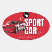 geometric sticker, pink green sticker, modern pat ovaler aufkleber (Vorderseite)