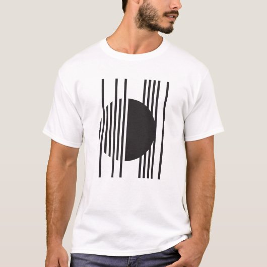 Geometric Striped Orbit T-Shirt (Vorderseite)