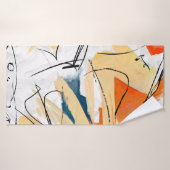 Geometric strokes abstraction. Abstract painting, Badehandtuch (Badehandtuch)