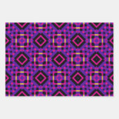 Geometric Stylish Op Art Mosaik Lila Muster Geschenkpapier Set (Vorderseite 2)