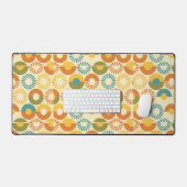 Geometric Sunburst Circles - Retro Mid-Century Schreibtischunterlage (Tastatur & Maus)