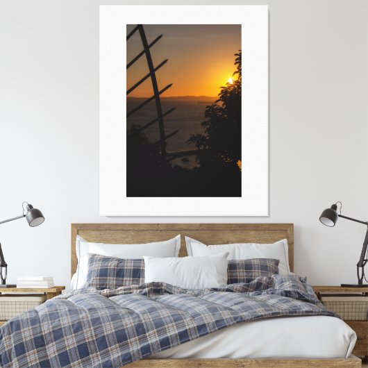 Geometric Sunset Leinwanddruck (Insitu (Schlafzimmer))