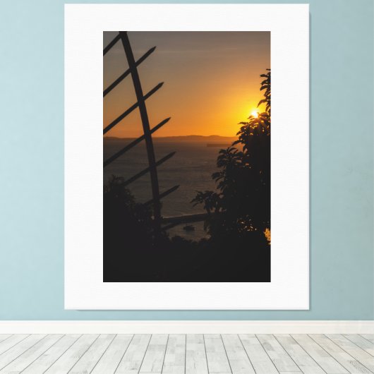 Geometric Sunset Leinwanddruck (Insitu (Holzboden))