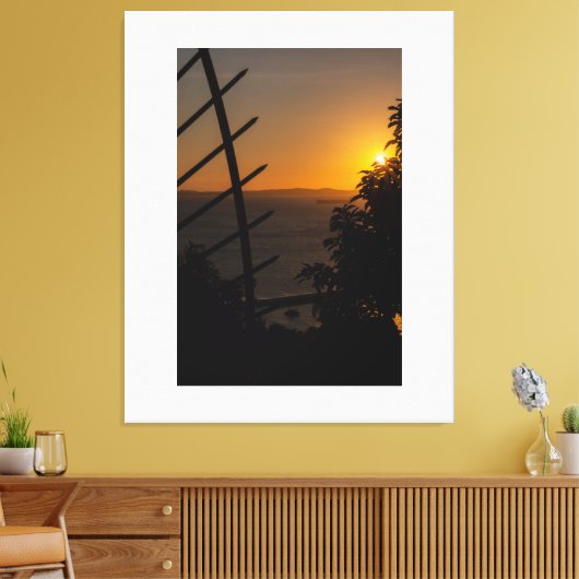 Geometric Sunset Leinwanddruck (Insitu (Wohnzimmer))