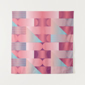 Geometric surface pattern with triangles, circles wandteppich (Vorderseite)