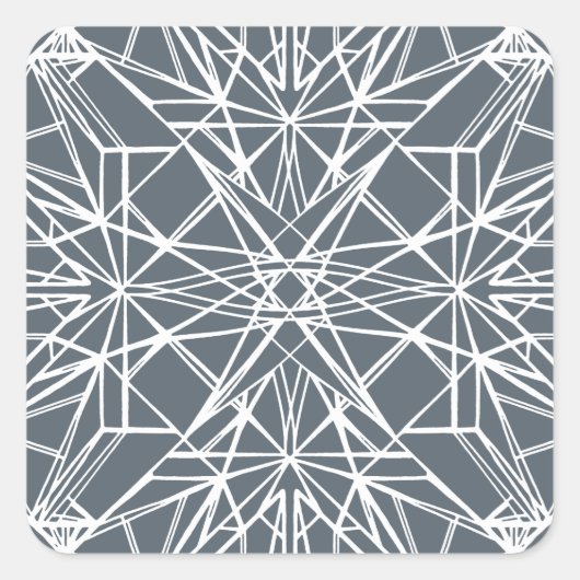 Geometric Symmetry Quadratischer Aufkleber (Vorderseite)