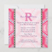 Geometric Tech Pink Lilac Abendessen Party Einladu Einladung (Rückseite)