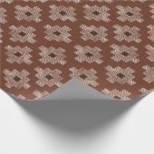 Geometric Terracotta Red Christmas Wrapping Paper Geschenkpapier (Ecke)