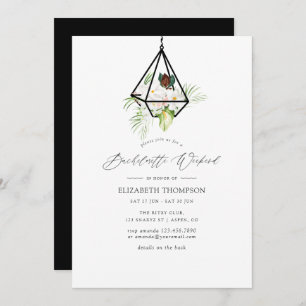 Geometric Terrarium Floral Bachelorette Weekend Einladung