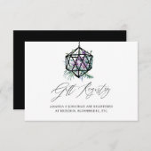 Geometric Terrarium Floral Wedding Gift Registry Begleitkarte (Vorne/Hinten)