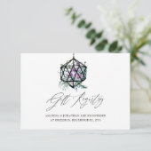 Geometric Terrarium Floral Wedding Gift Registry Begleitkarte (Stehend Vorderseite)