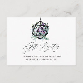 Geometric Terrarium Floral Wedding Gift Registry Begleitkarte