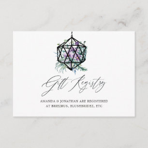 Geometric Terrarium Floral Wedding Gift Registry Begleitkarte