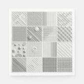 Geometric Texture Grid  Serviette (Vorderseite)