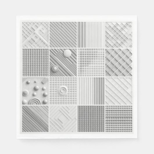 Geometric Texture Grid  Serviette (Vorderseite)