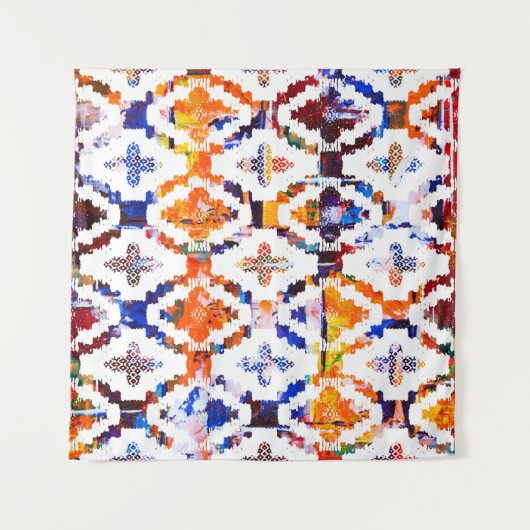 Geometric texture pattern with watercolor effectab wandteppich (Vorderseite)