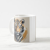 Geometric Tiger Kaffeetasse (Vorderseite Links)