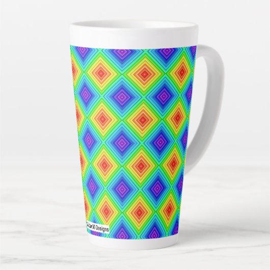 Geometric Topography - Latte Mug Milchtasse (Rechte Ecke)