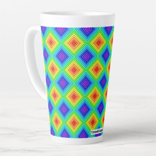 Geometric Topography - Latte Mug Milchtasse (Linke Ecke)
