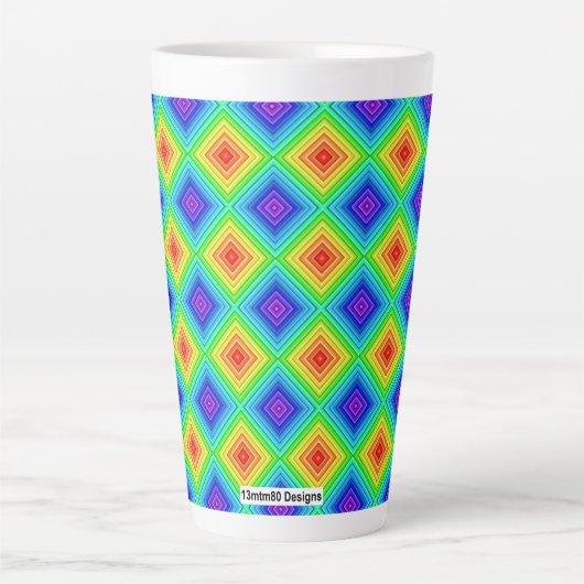 Geometric Topography - Latte Mug Milchtasse (Vorderseite)