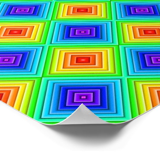 Geometric Topography (pattern) - Poster Print (Ecke)