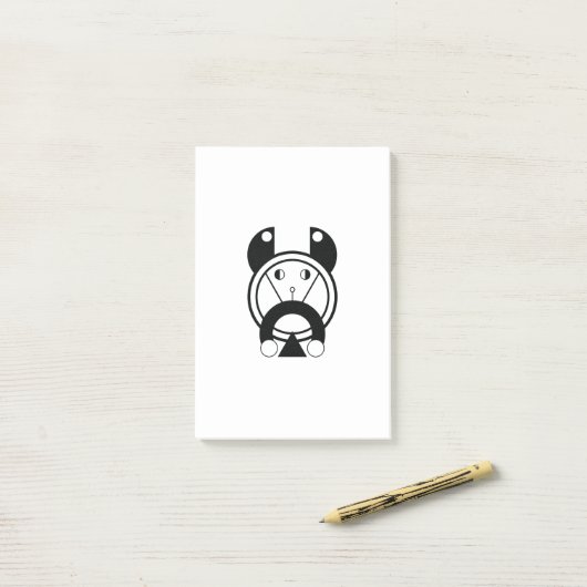 Geometric Tora Tiger Post-it Klebezettel (Auf Schreibtisch)