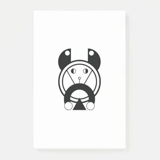 Geometric Tora Tiger Post-it Klebezettel (Vorderseite)