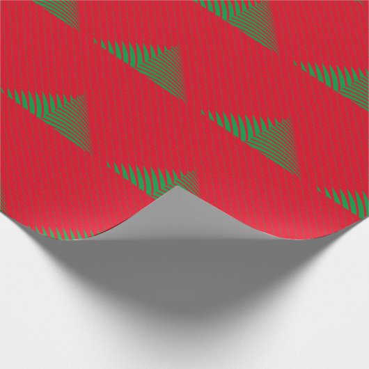 Geometric Tree Patterns Holiday Frohe Weihnachten  Geschenkpapier (Ecke)