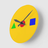 geometric - triangle, circle and square runde wanduhr (Winkel)