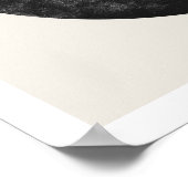 Geometric Tribal Pattern Eclipse Moon Art Print Poster (Ecke)