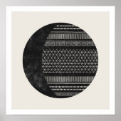 Geometric Tribal Pattern Eclipse Moon Art Print Poster (Vorne)