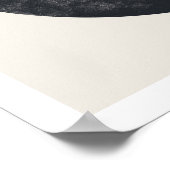 Geometric Tribal Pattern Eclipse Moon Art Print Poster (Ecke)