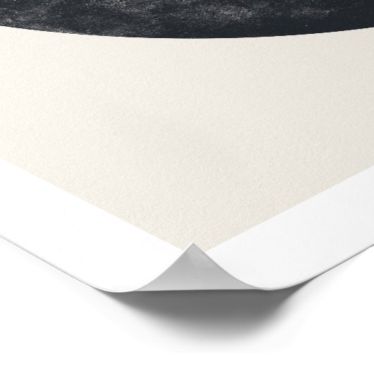 Geometric Tribal Pattern Eclipse Moon Art Print Poster (Ecke)