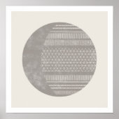 Geometric Tribal Pattern Eclipse Moon Art Print Poster (Vorne)