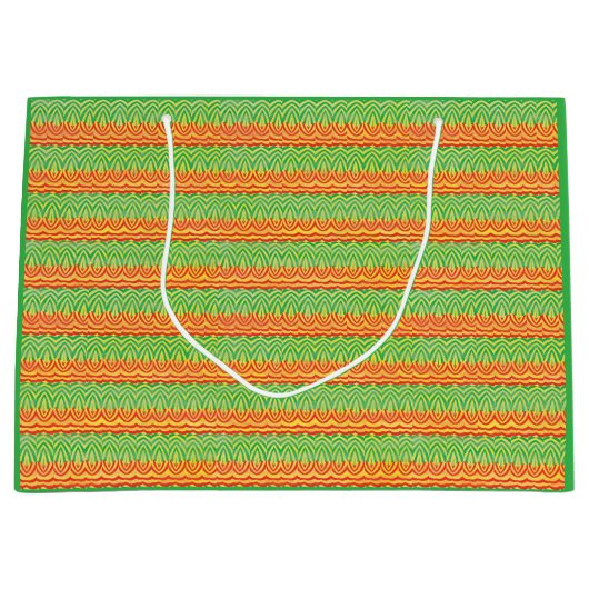 Geometric Tribal Retro Mid-Century Modern Pattern Große Geschenktüte (Vorderseite)