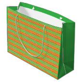 Geometric Tribal Retro Mid-Century Modern Pattern Große Geschenktüte (Rückseite Schrägansicht)