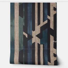 Geometric Tribal (Terracotta + Green) Luxury Tapete