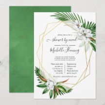 Geometric Tropical Floral Baby Shooter by Mail