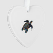 Geometric Turtle Colorful Abstract Rainbow Ornament (Vorderseite)