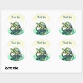 Geometric Turtle “Thank You” Sticker – Modern Ocea (Blatt)
