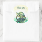 Geometric Turtle “Thank You” Sticker – Modern Ocea (Tasche)