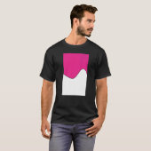 Geometric Two Tone Wave Muster Deep Ceric und Wh T-Shirt (Vorne ganz)