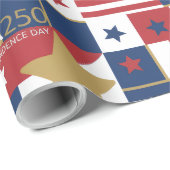 Geometric USA250 4. Juli ID1315 Geschenkpapier (Rolleneckpunkt)