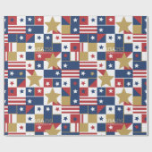 Geometric USA250 4. Juli ID1315 Geschenkpapier (Flach)