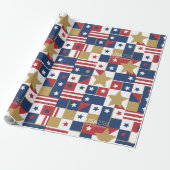 Geometric USA250 4. Juli ID1315 Geschenkpapier (Ungerollt)