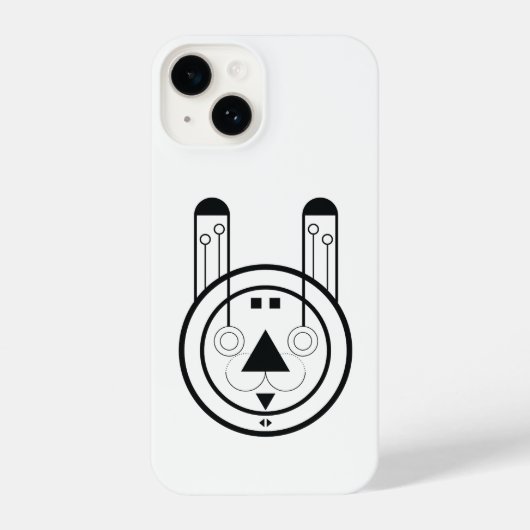 Geometric Usagi Rabbit Zodiac iPhone Hülle (Rückseite)