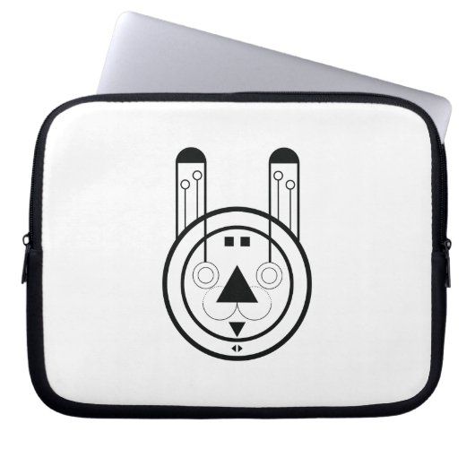 Geometric Usagi Rabbit Zodiac Laptopschutzhülle (Vorderseite)