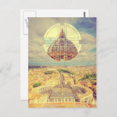 Geometric Vatican St Peter's Square Basilica Itali Postkarte (Vorne/Hinten)