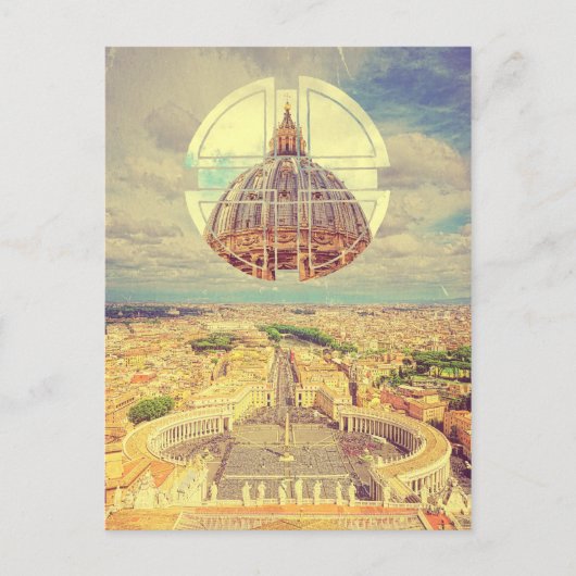 Geometric Vatican St Peter's Square Basilica Itali Postkarte (Vorderseite)