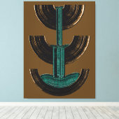 Geometric Vertical Abstract Composition Leinwanddruck (Insitu (Holzboden))